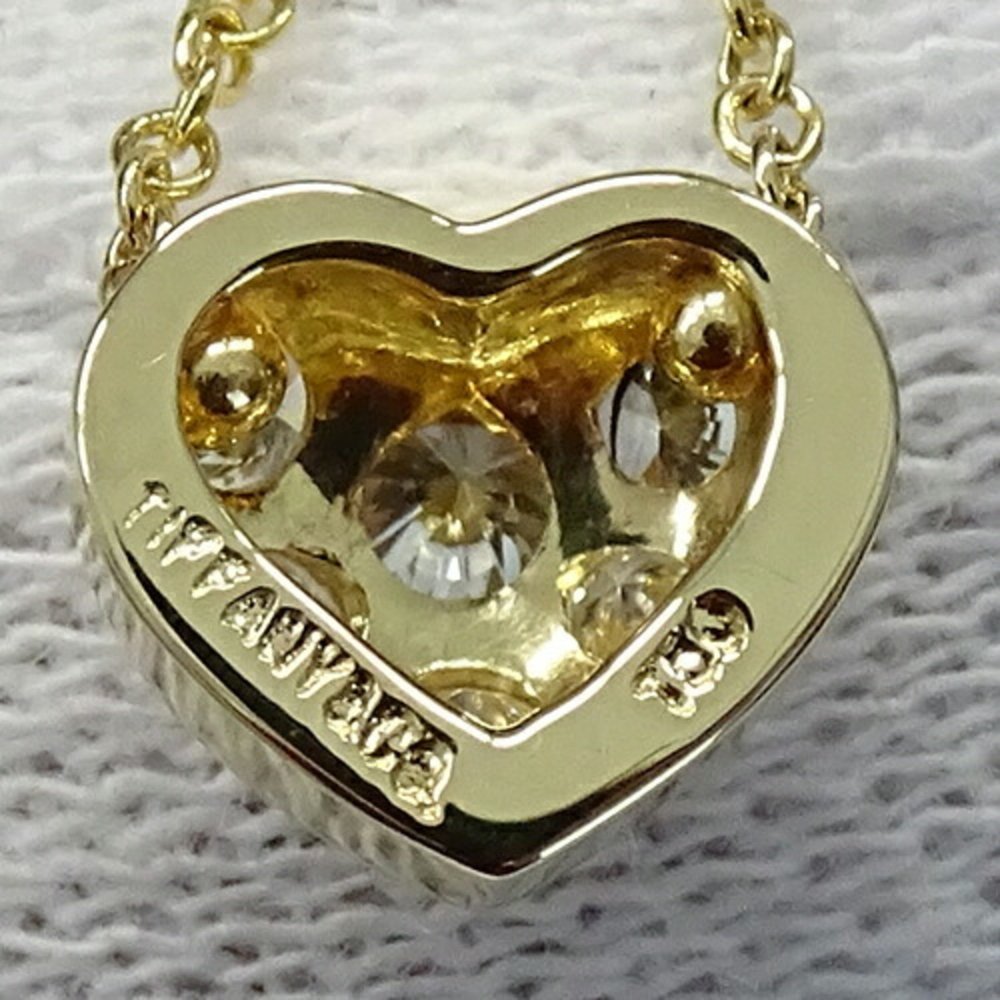 TIFFANY & CO. Pendant Necklace 750YG Diamond Heart Pavé Yellow Gold - Picture 10 of 11
